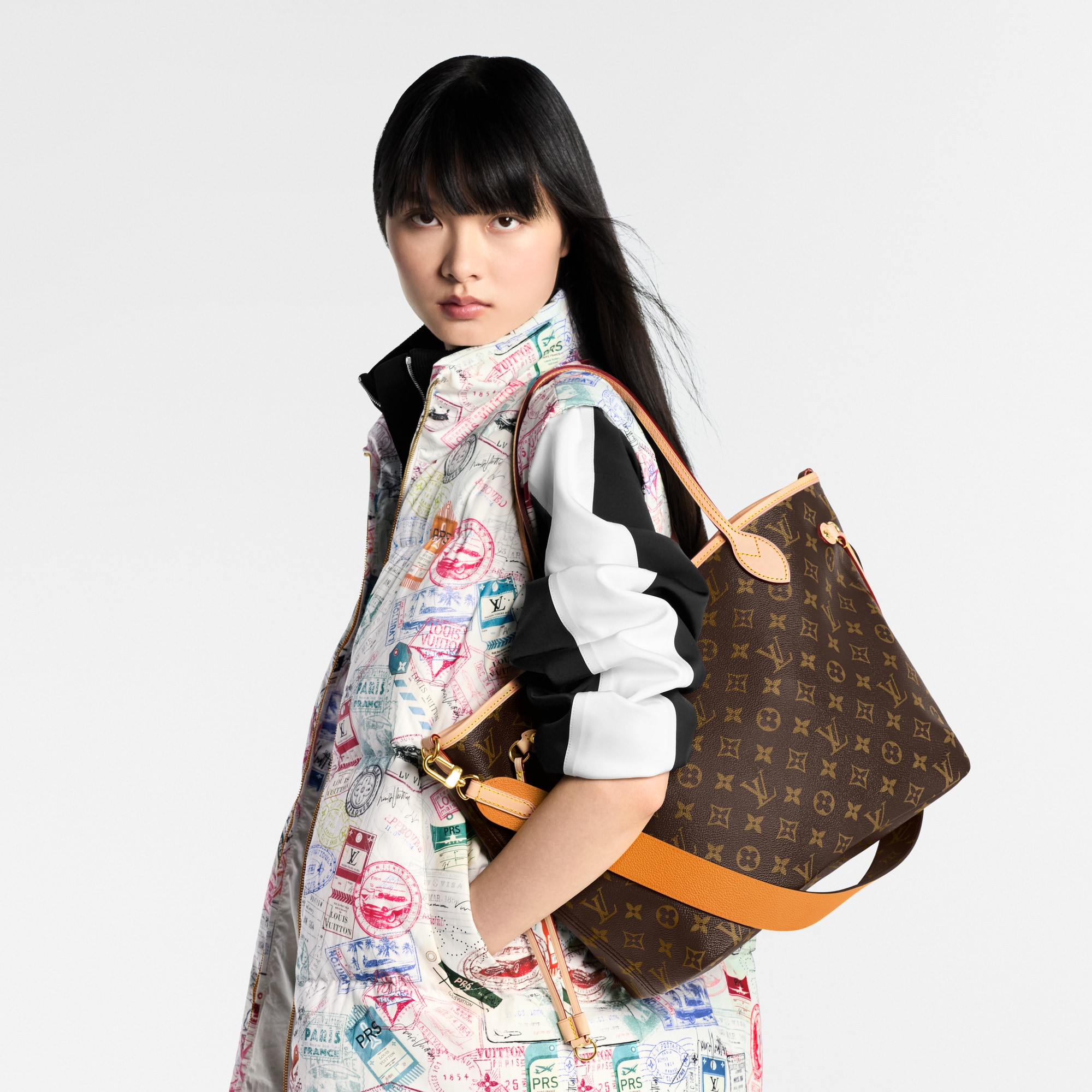 Neverfull Bandoulière Inside Out MM Monogram in Bags and Small Leather Goods
