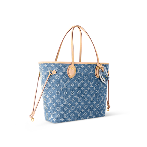 Neverfull MM Monogram Denim in Bags and Small Leather Goods's Women Bags LV Icons collections by Louis Vuitton (Product zoom)
