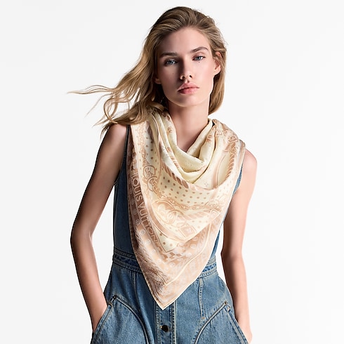 Ocean Bandana Shawl . in Women's Accessories Shawls and Stoles collections by Louis Vuitton (Product zoom)