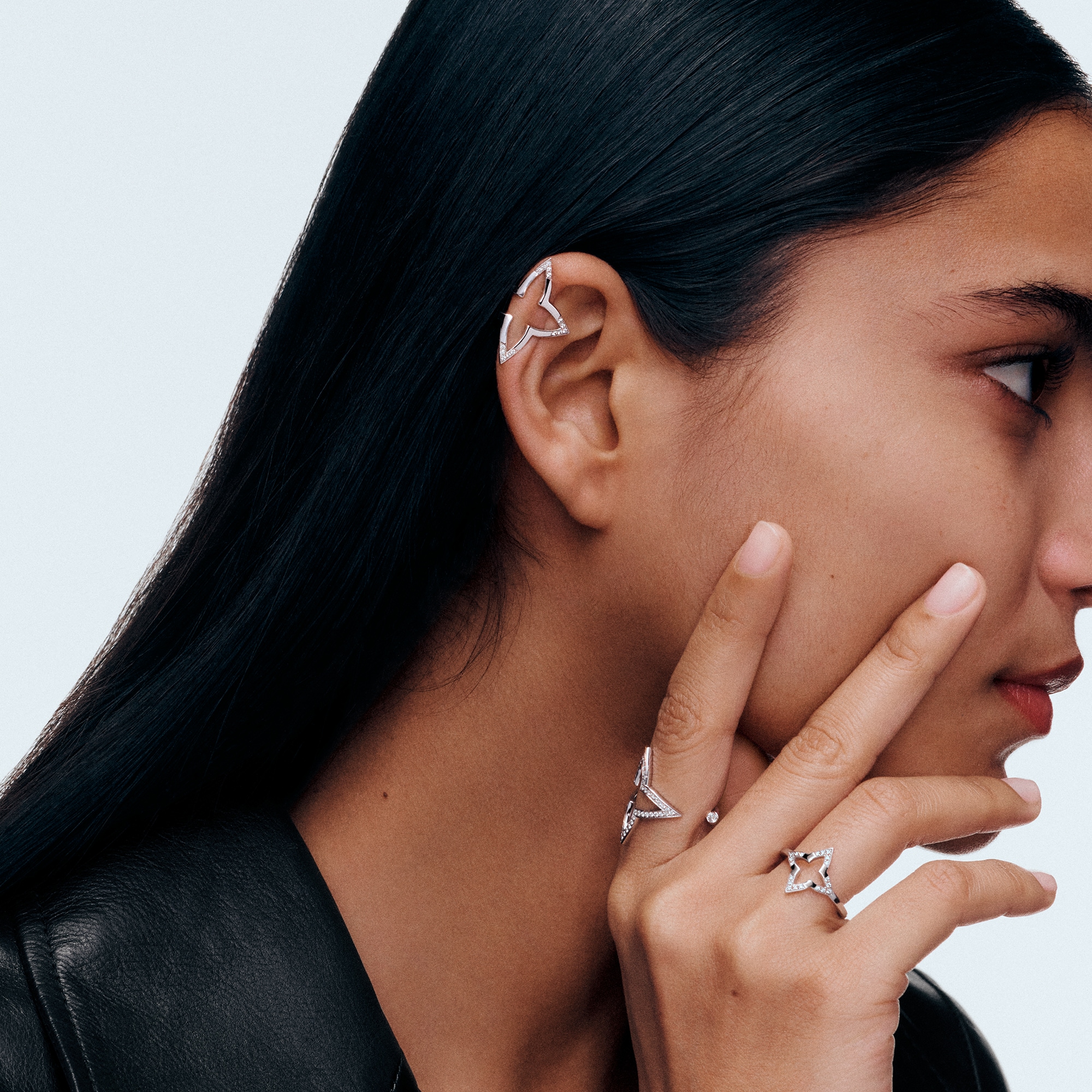 Ombre Blossom Ring, White Gold and Diamonds  in Jewellery