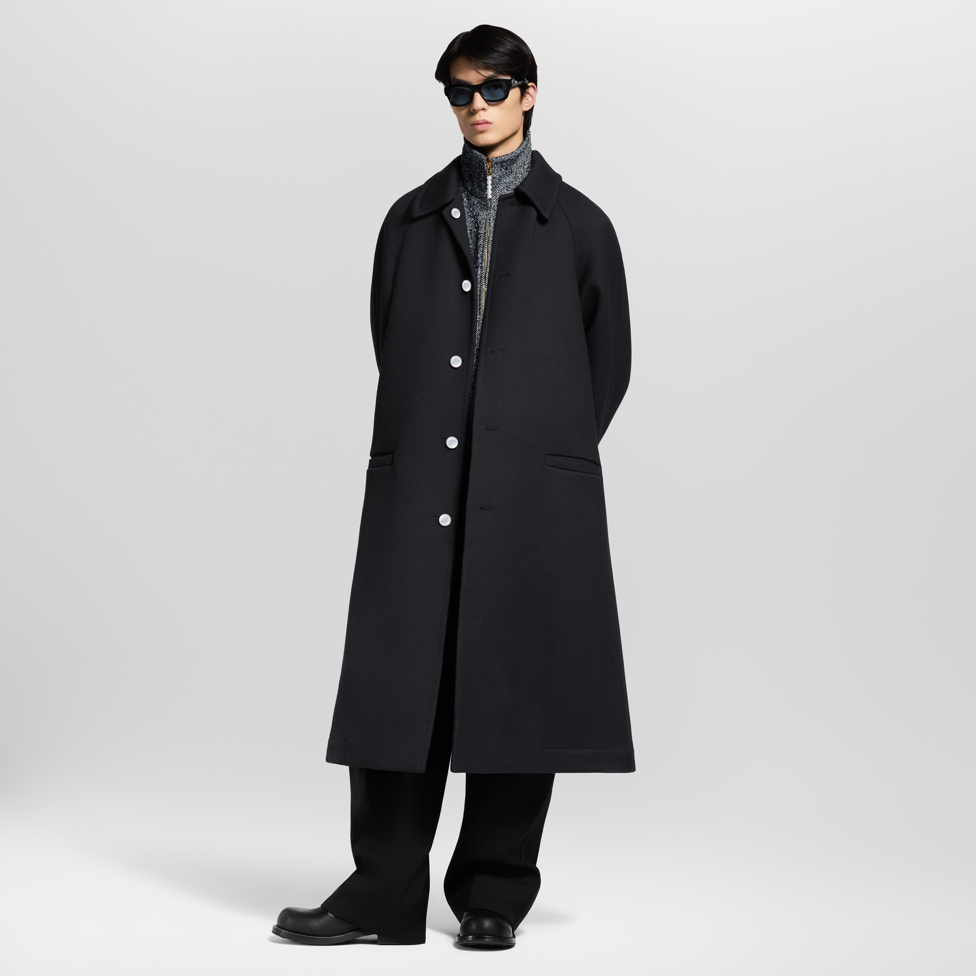 Oversized Single-Breasted Coat  in Men