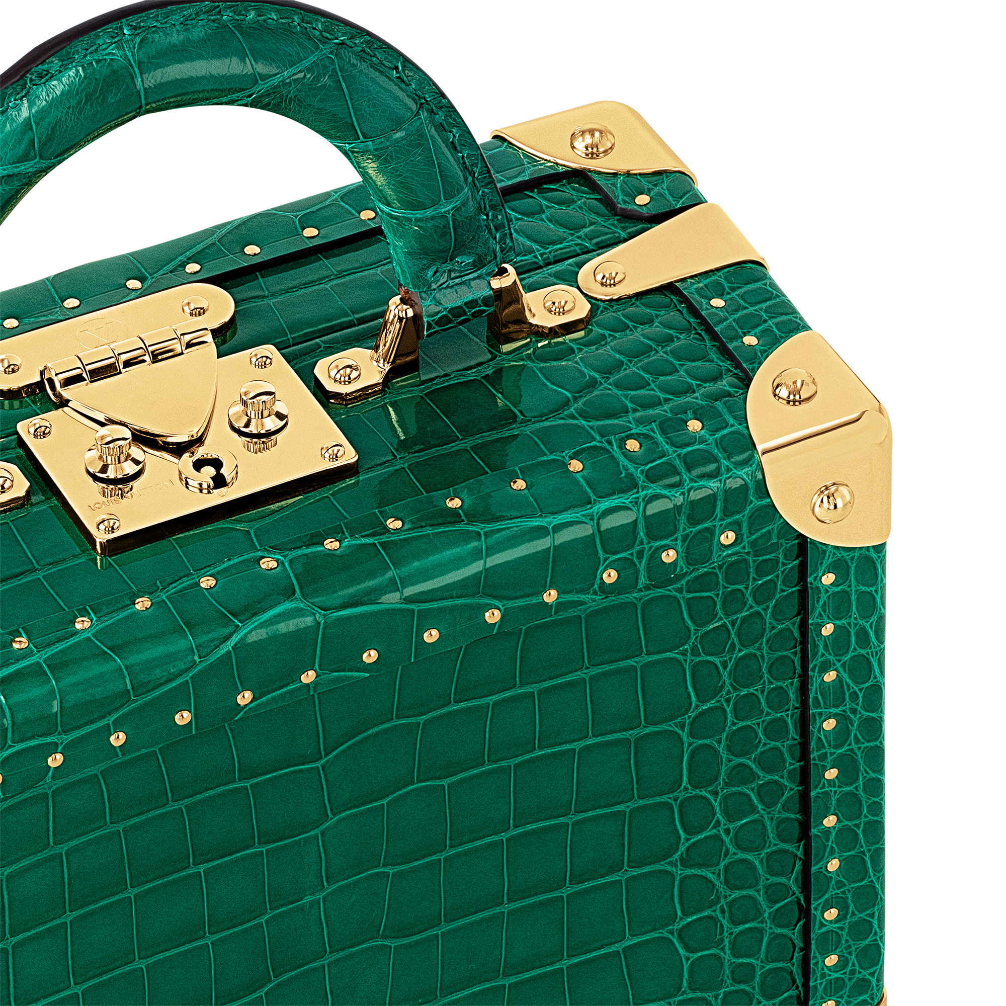 Petite Valise Emeraude Crocodilien Brillant in Les Extraordinaires
