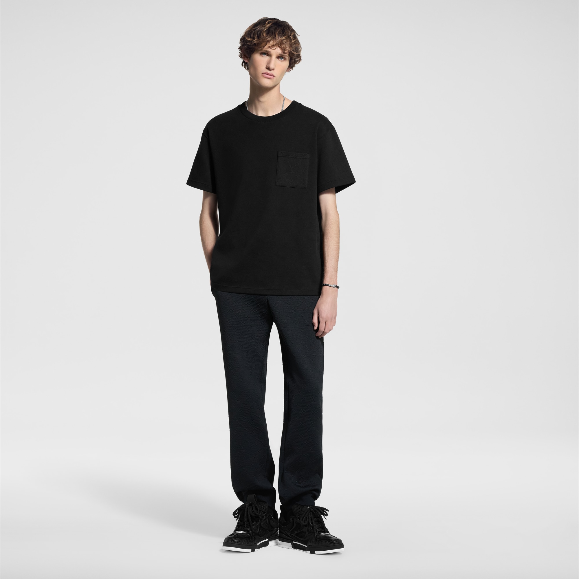 Pique Cotton T-Shirt  in Men