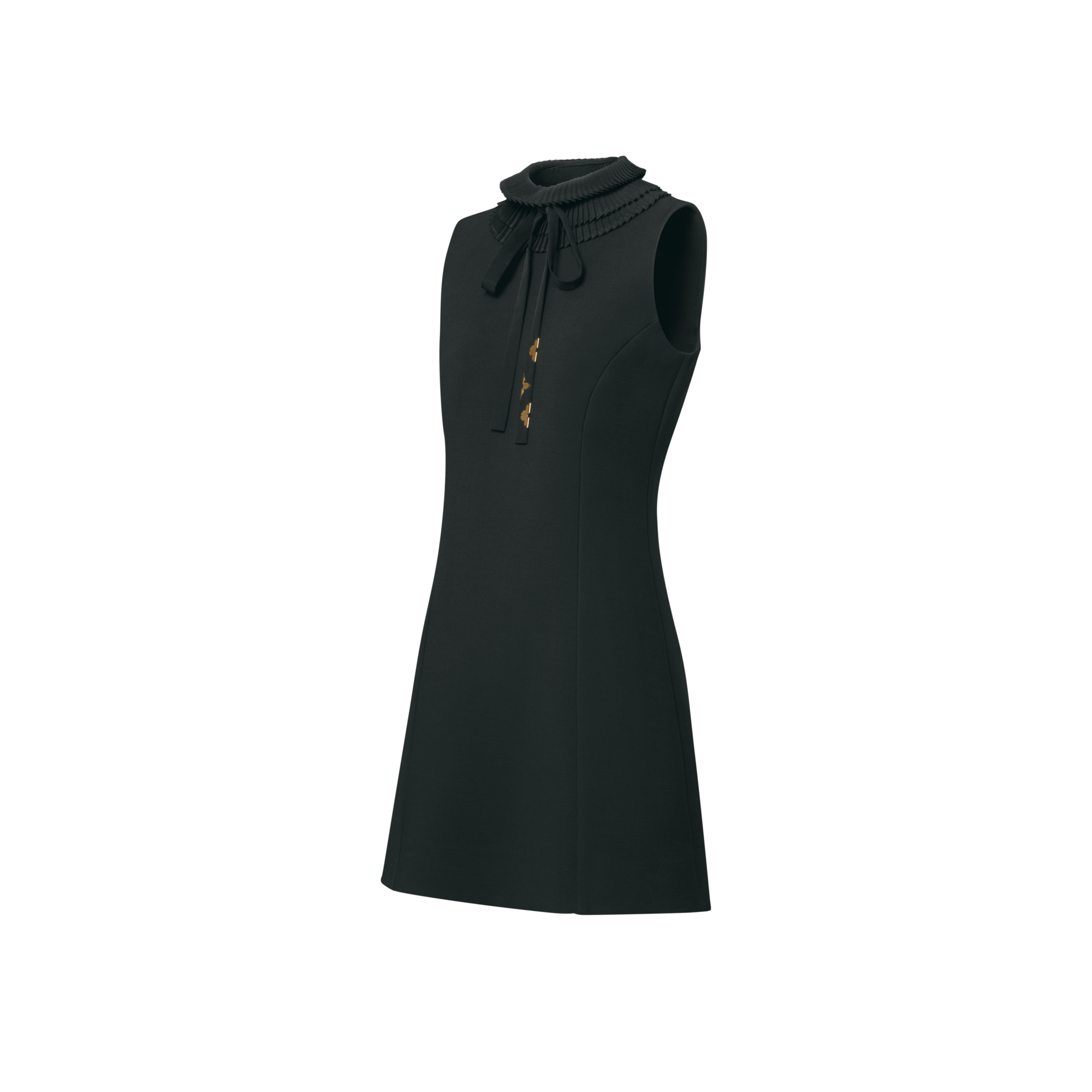 Pleat Collar Fitted Dress  in Women