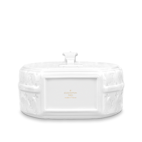 Porcelain Vase Petite Boite Chapeau Monogram in Trunks, Travel and Home's Highlights Art of Living Campaign collections by Louis Vuitton (Product zoom)