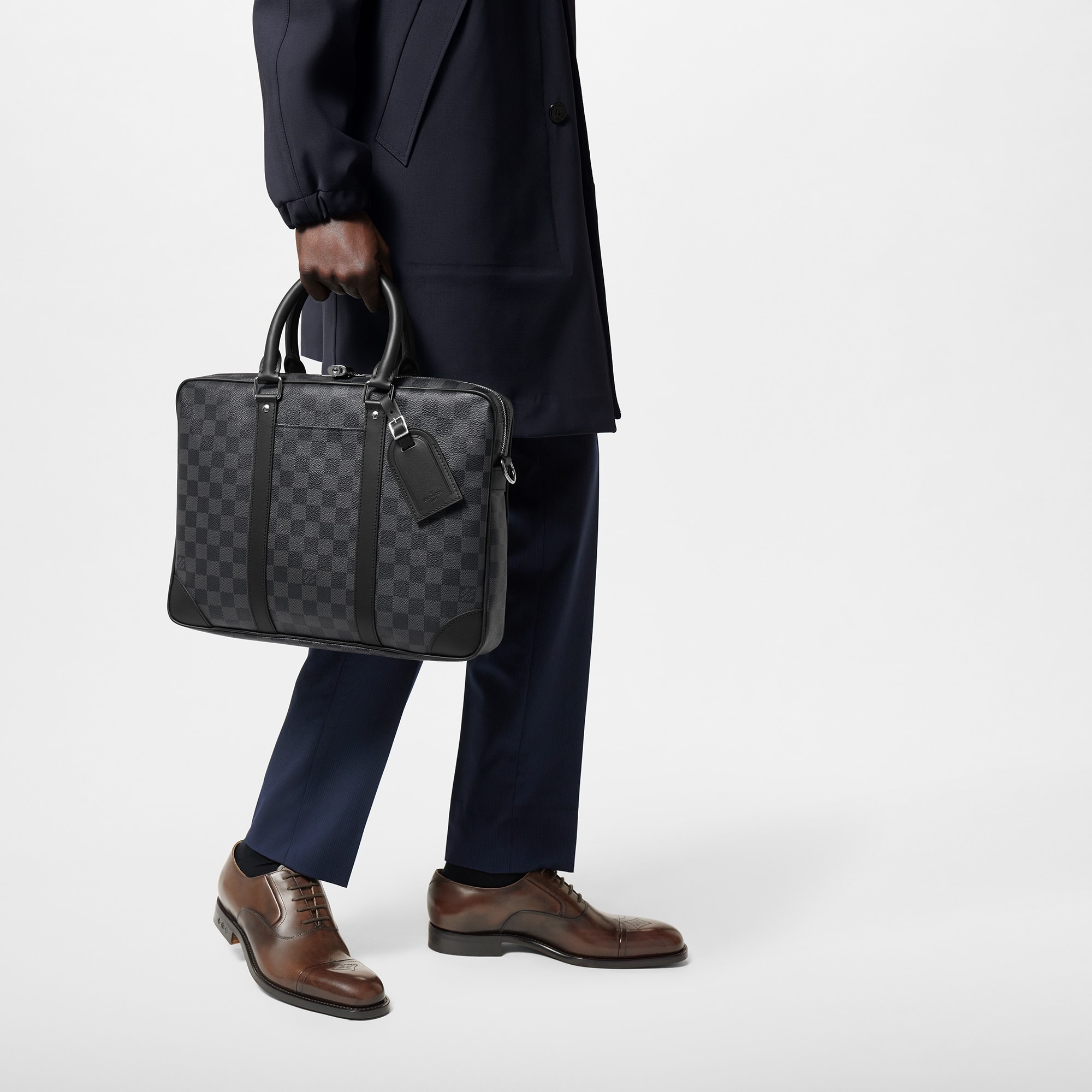 Porte-Documents Voyage PM Damier Graphite in Men