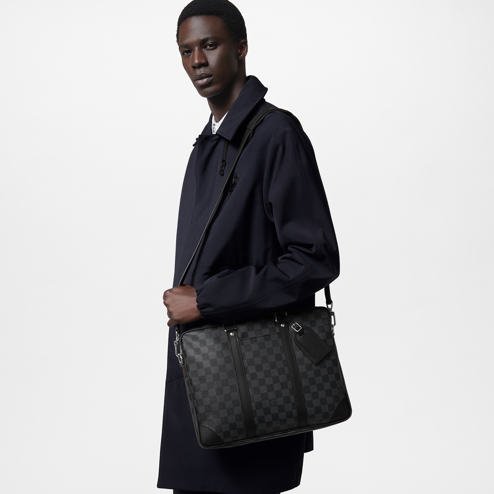 Porte-Documents Voyage PM Damier Graphite in Men