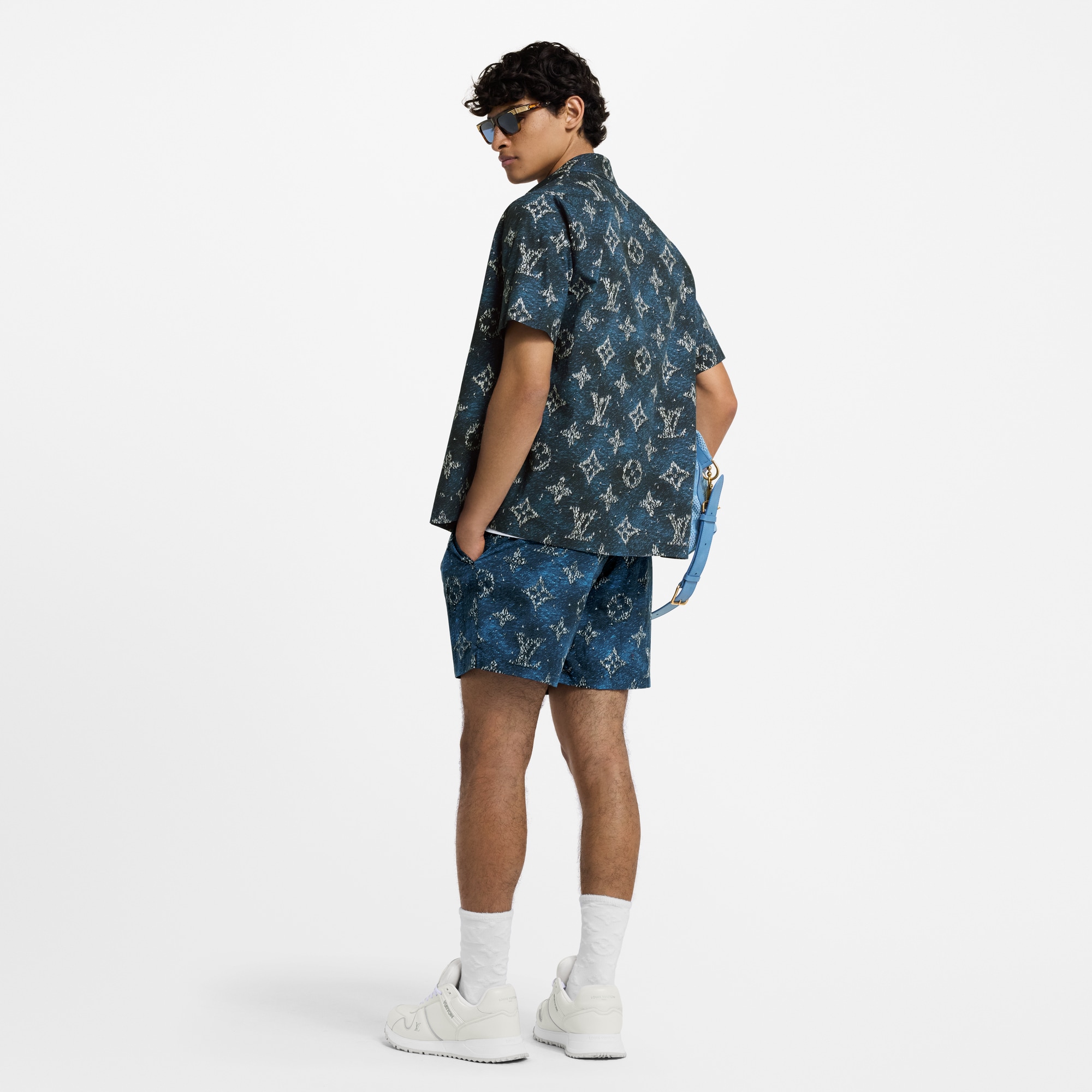 Printed Monogram Short-Sleeved Shirt  in Men