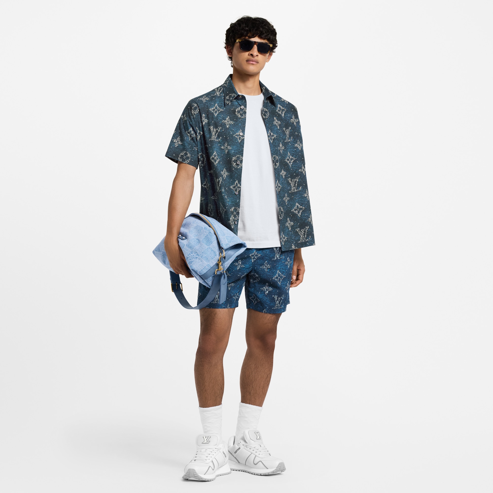 Printed Monogram Short-Sleeved Shirt  in Men