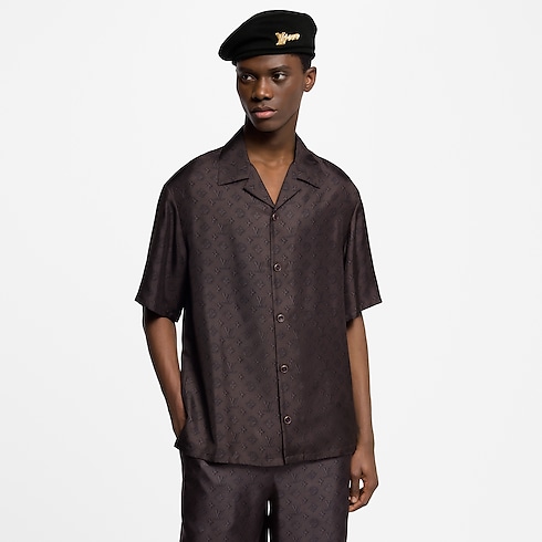 Printed Monogram Short-Sleeved Silk Shirt in Men's Ready-to-Wear Shirts collections by Louis Vuitton (Product zoom)