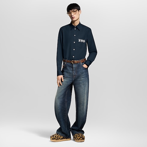 Printed Signature Long-Sleeved Shirt in Men's Ready-to-Wear Shirts collections by Louis Vuitton (Product zoom)