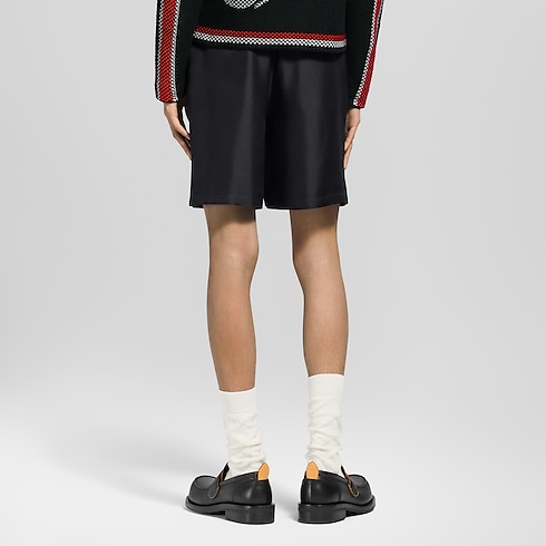 Printed Signature Silk Shorts in Men's Ready-to-Wear Pants collections by Louis Vuitton (Product zoom)