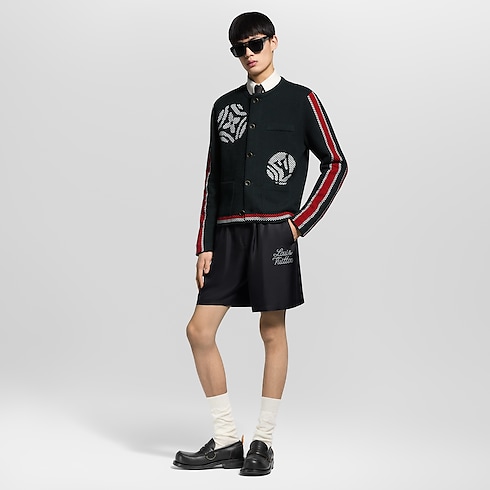 Printed Signature Silk Shorts in Men's Ready-to-Wear Pants collections by Louis Vuitton (Product zoom)