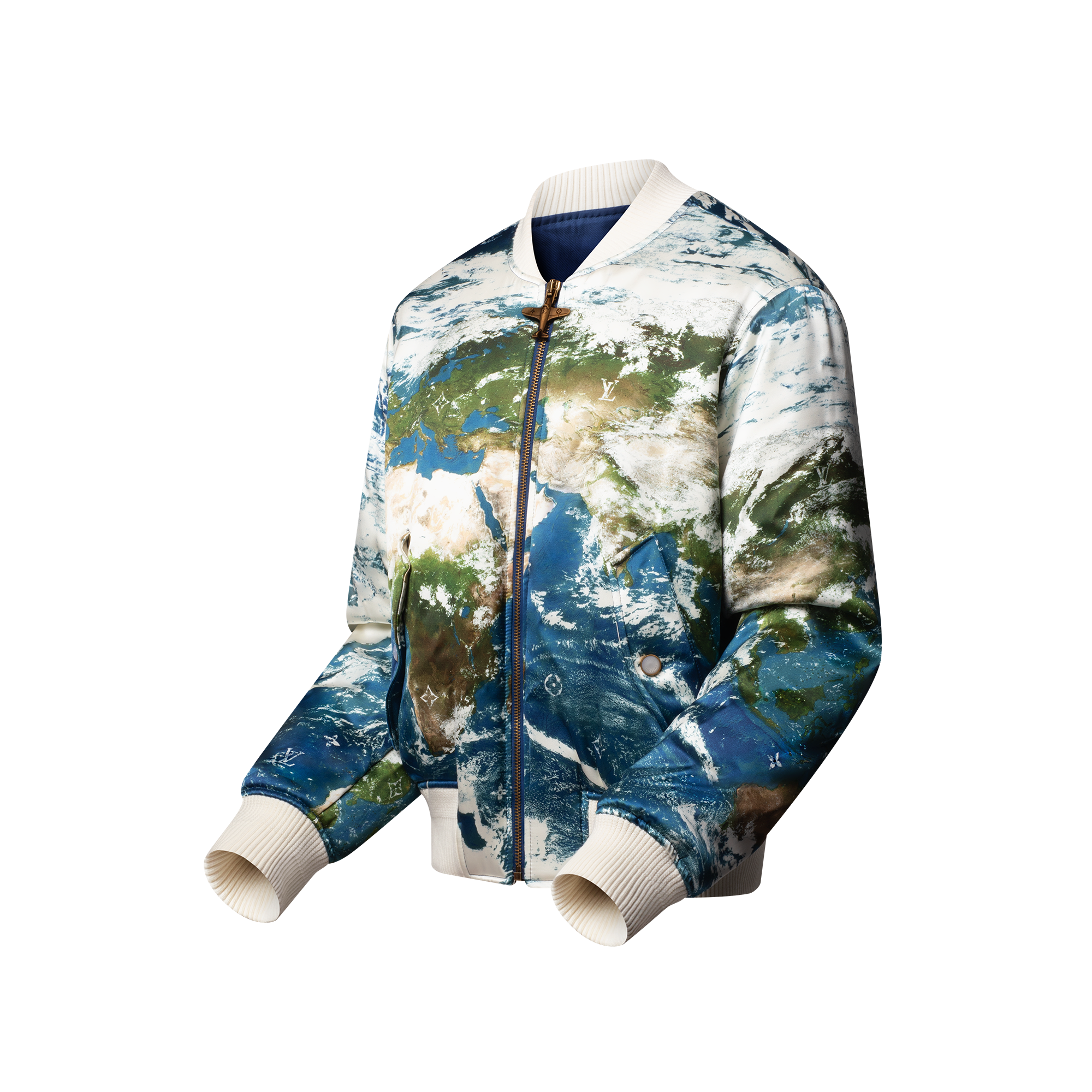 Printed Silk-Blend Bomber  in Men