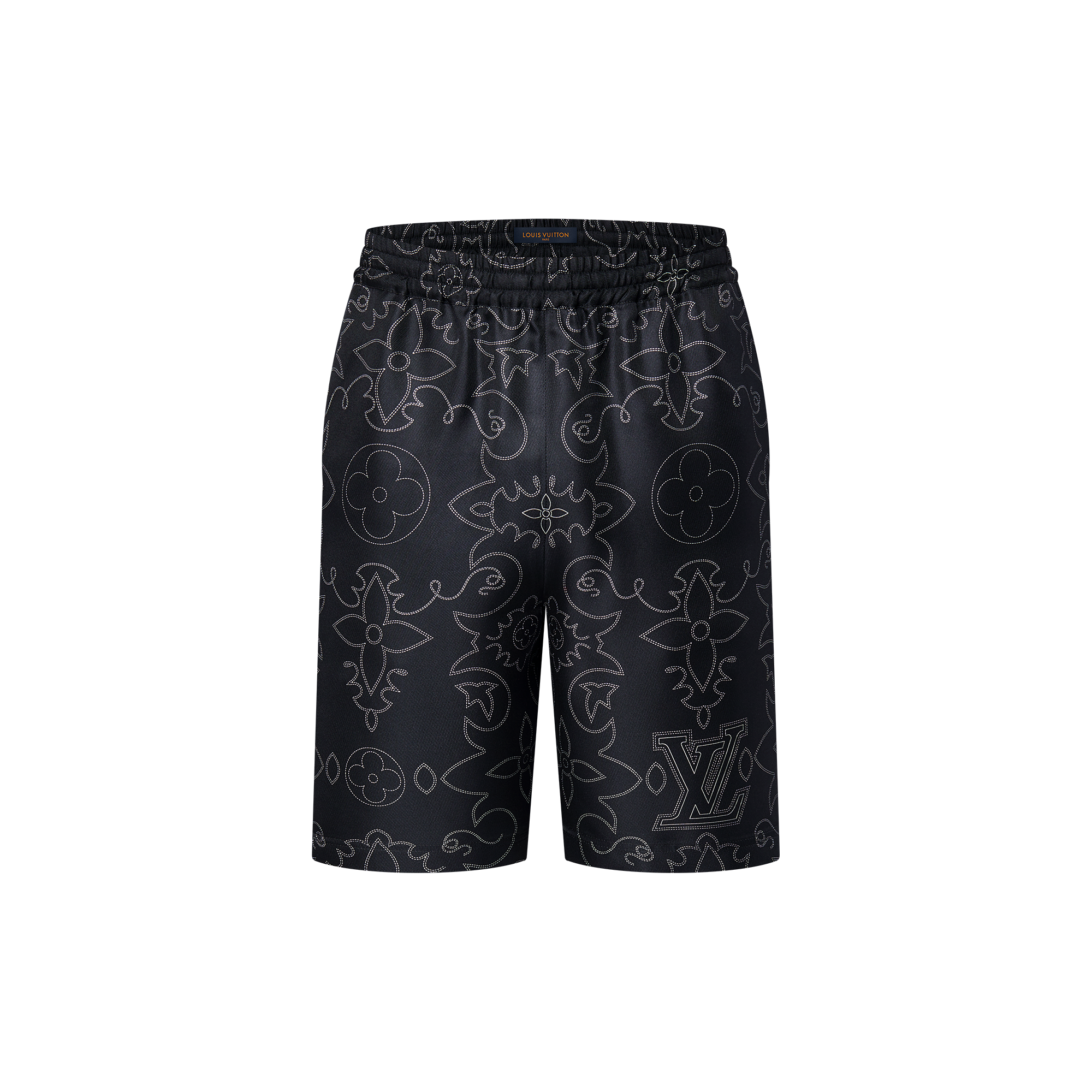 Printed Silk Shorts  in Men