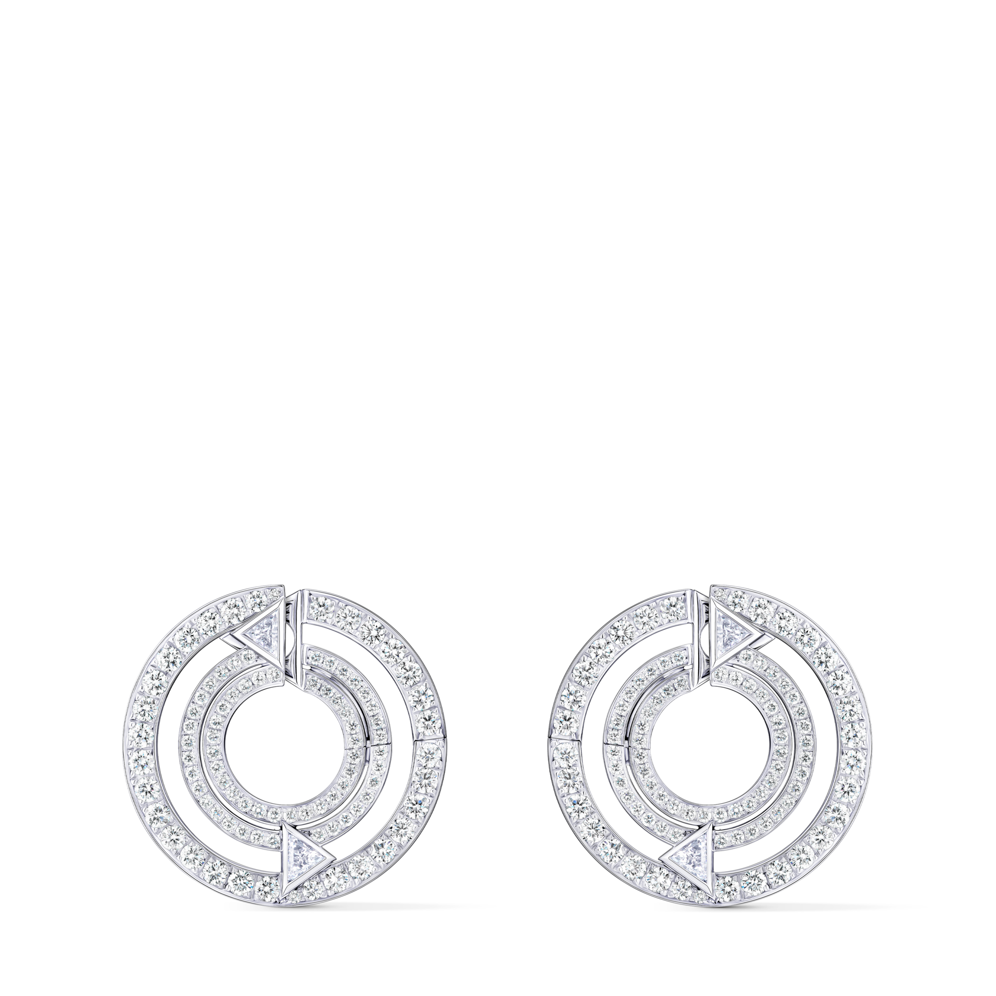 Pure V Hoops, White Gold and Diamonds  in Les Extraordinaires