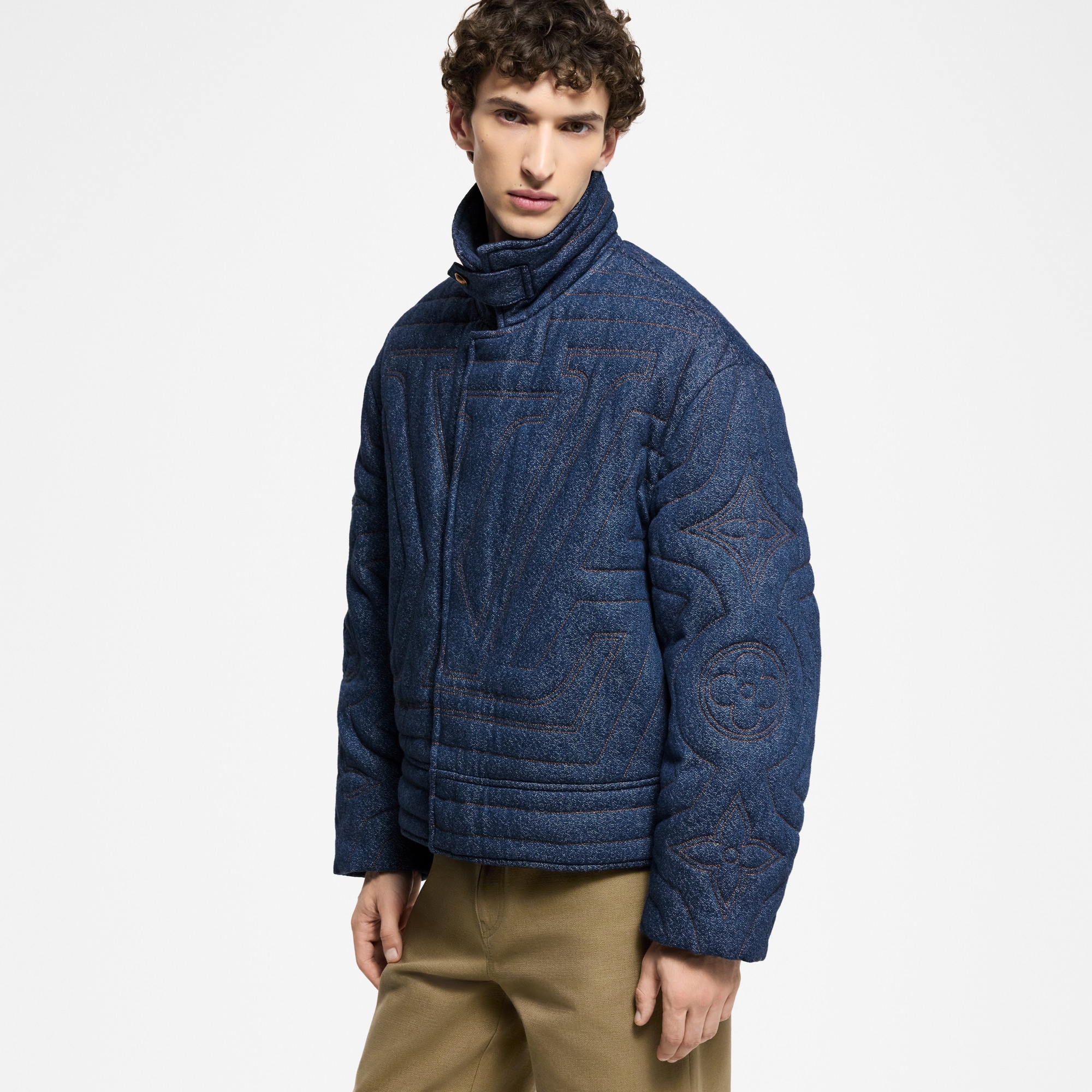 Quilted Denim Jacket  in Men