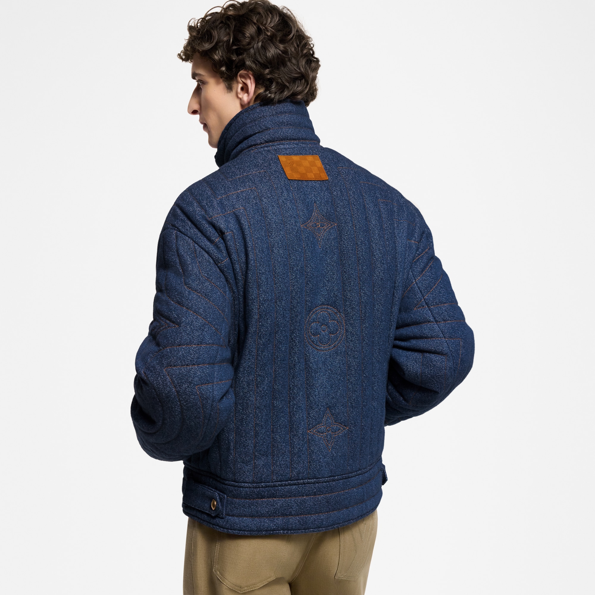 Quilted Denim Jacket  in Men