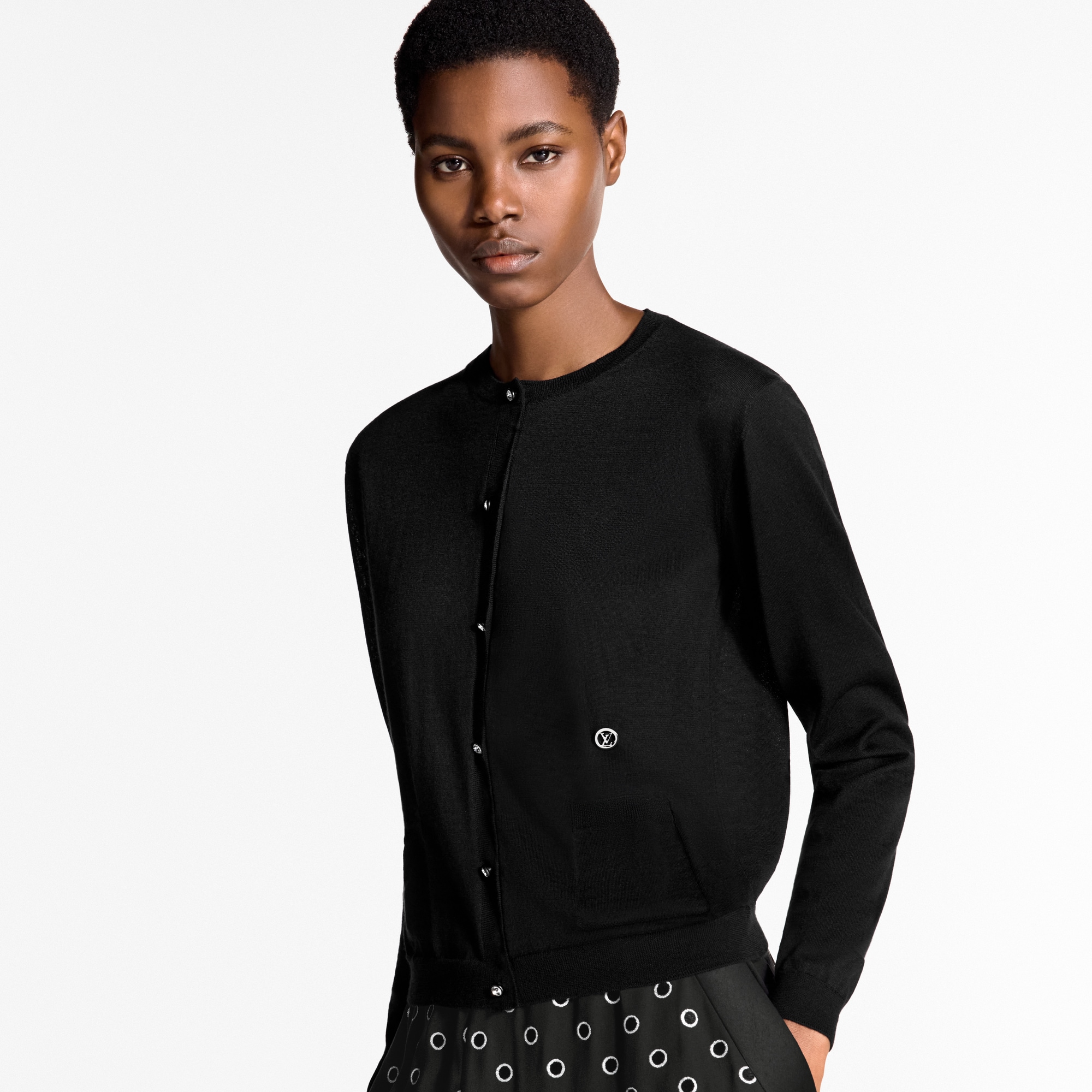 Rhinestone Button Cardigan  in Women