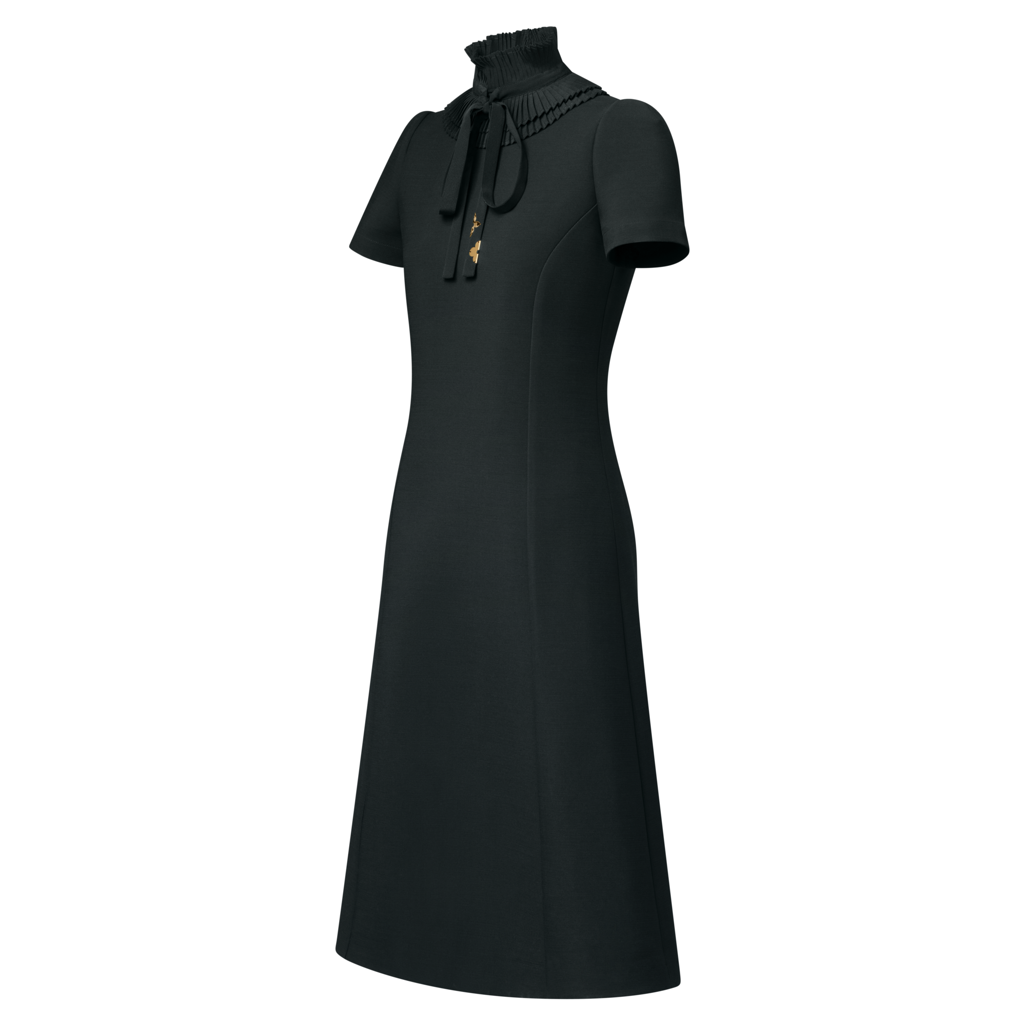 S/S Dress W/ Ruffle Collar Dtl  in Women