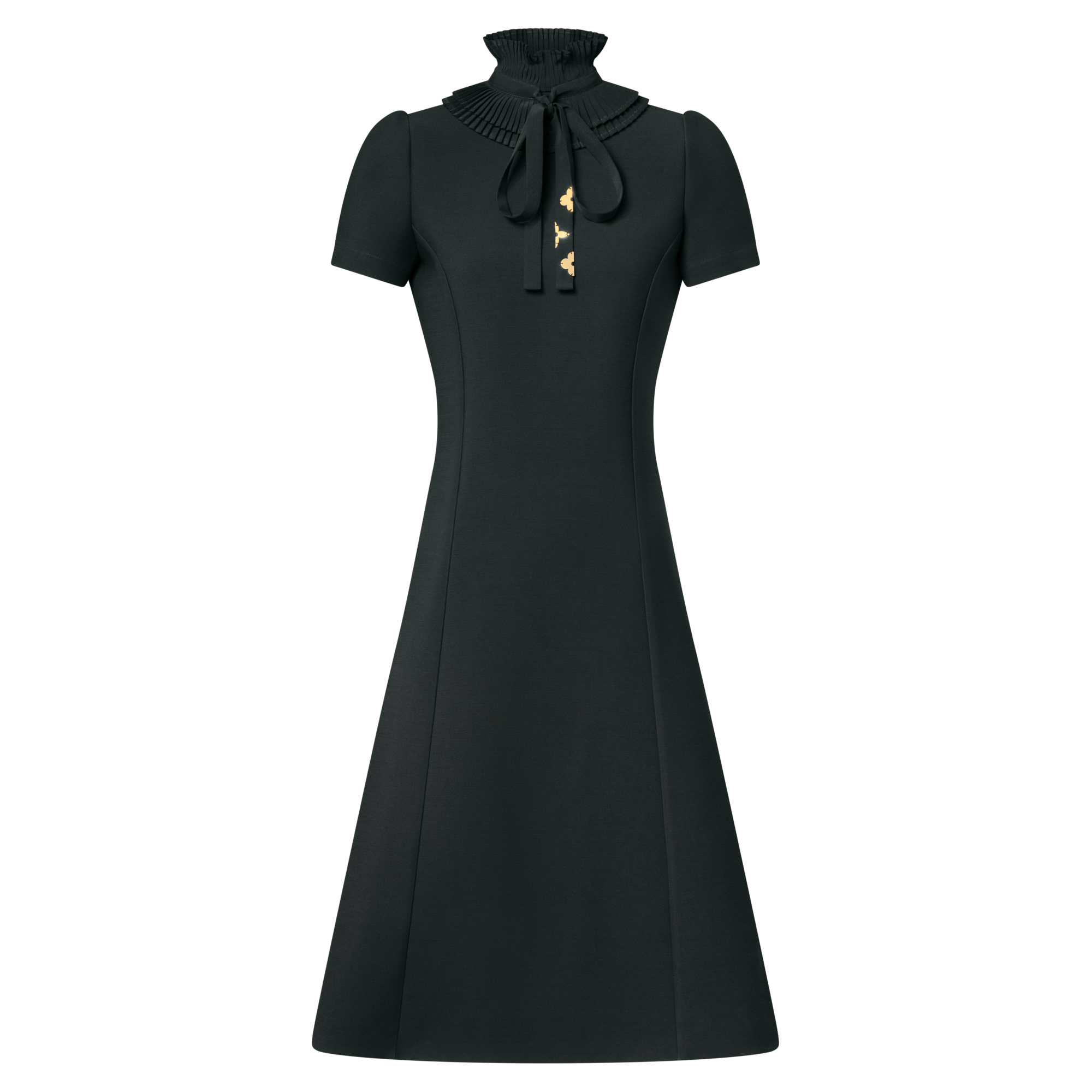 S/S Dress W/ Ruffle Collar Dtl  in Women