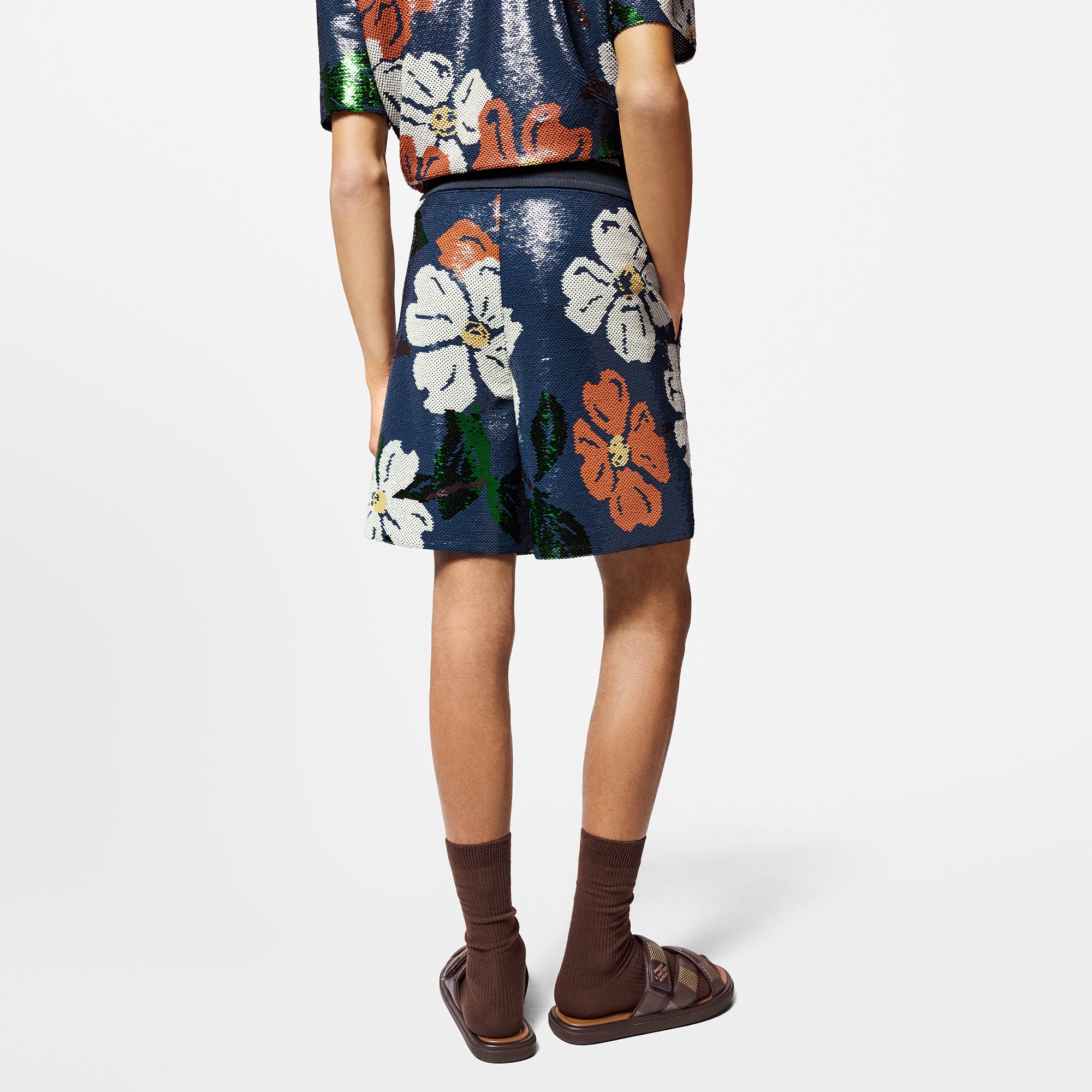 Sequin-Embroidered Shorts  in Men