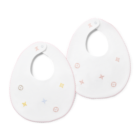 Set of 2 Embroidered Meli-Melo Bibs . in New's For Baby Baby Collection collections by Louis Vuitton (Product zoom)