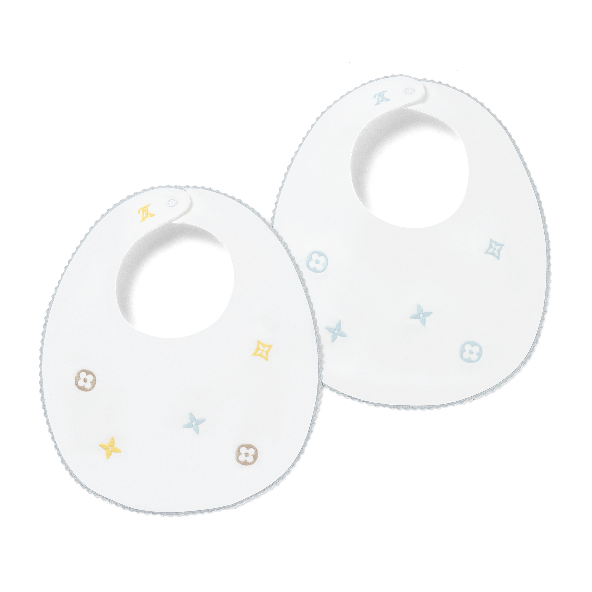 Set of 2 Embroidered Meli-Melo Bibs . in New