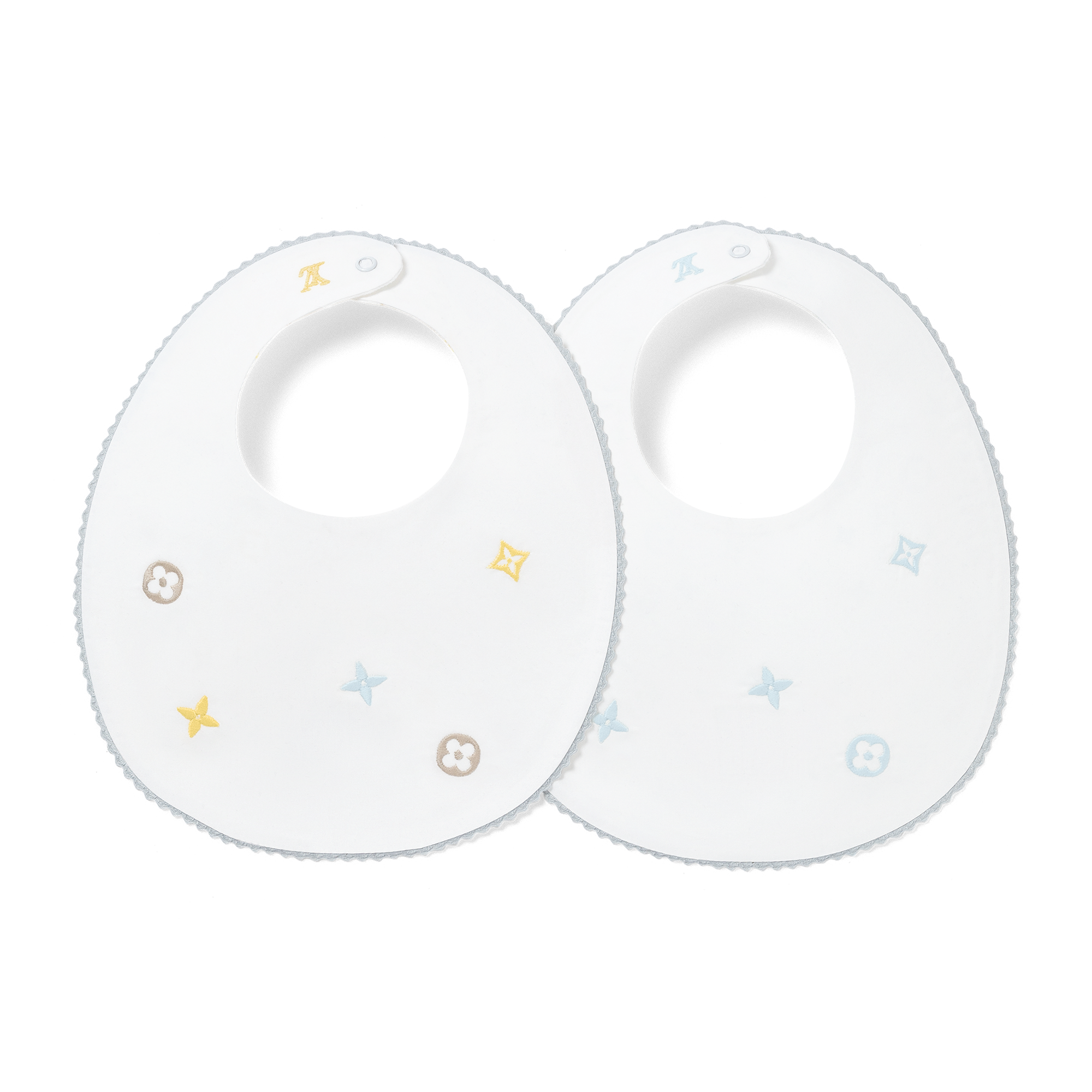 Set of 2 Embroidered Meli-Melo Bibs . in New
