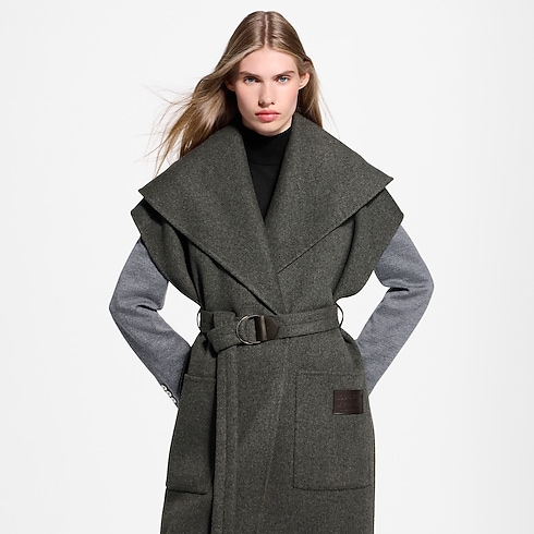 Shawl Collar Sleeveless Wrap Coat in Women's Ready-to-Wear Coats and Jackets collections by Louis Vuitton (Product zoom)