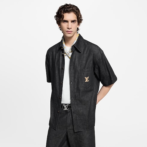 Short-Sleeved Chambray Shirt in Men's Ready-to-Wear Shirts collections by Louis Vuitton (Product zoom)