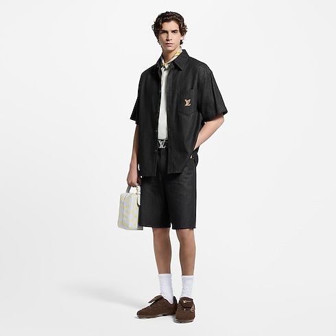 Short-Sleeved Chambray Shirt in Men's Ready-to-Wear Shirts collections by Louis Vuitton (Product zoom)