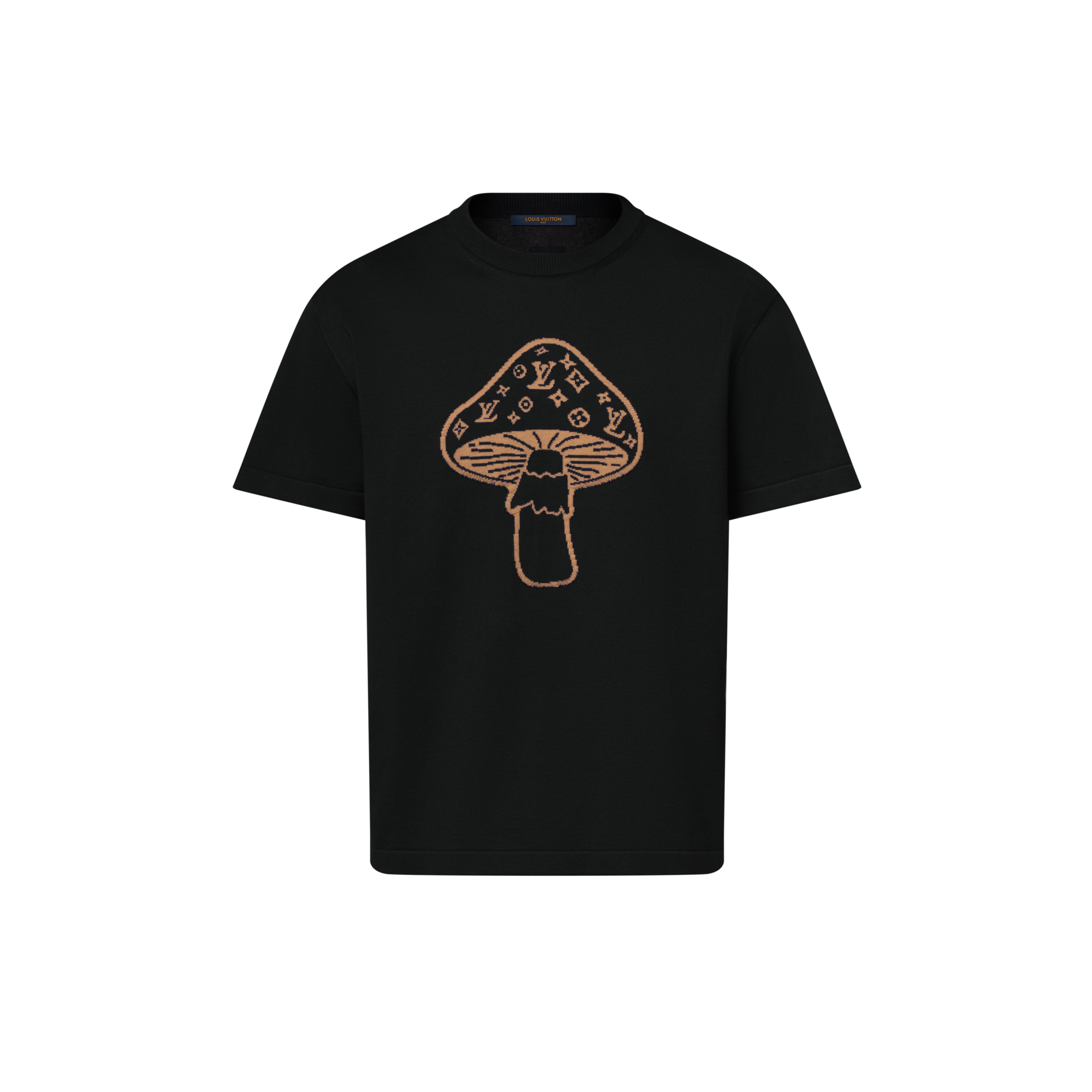 Short-Sleeved Intarsia Crewneck  in Men