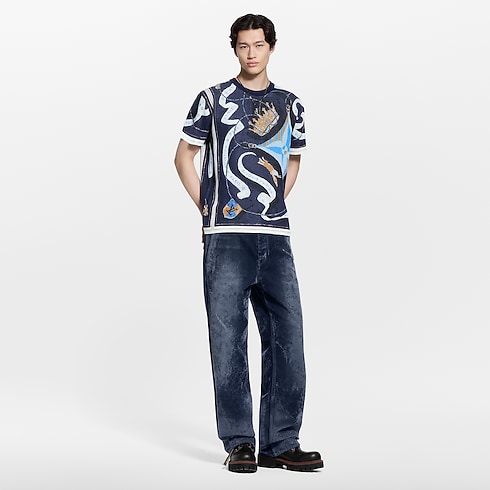 Short-Sleeved Jacquard Crewneck in Men's Ready-to-Wear All Ready-to-Wear collections by Louis Vuitton (Product zoom)
