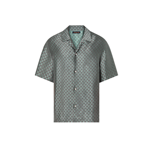 Short-Sleeved Jacquard Silk-Blend Shirt in Men's Ready-to-Wear Shirts collections by Louis Vuitton (Product zoom)