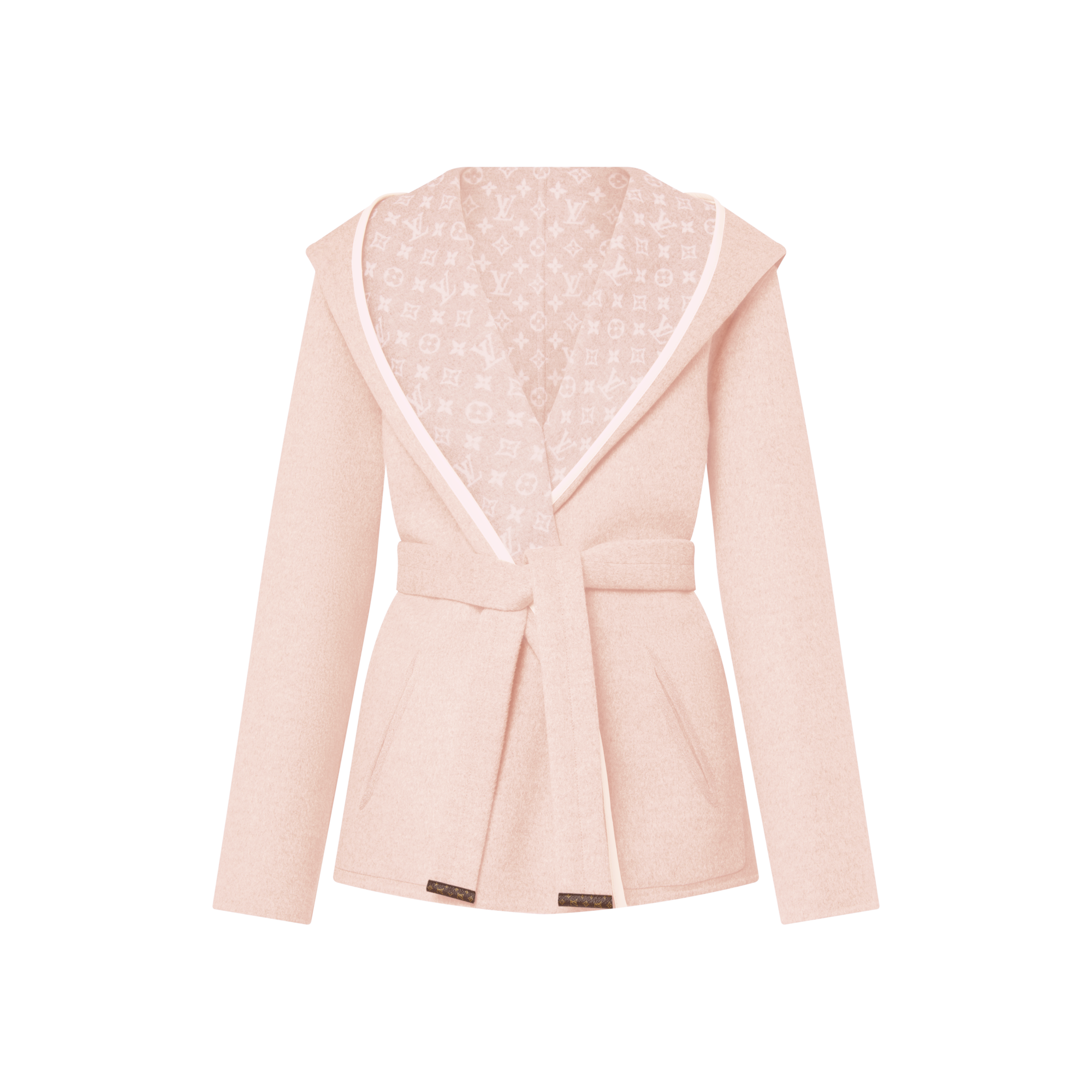 Signature Short Hooded Wrap Coat  in Women