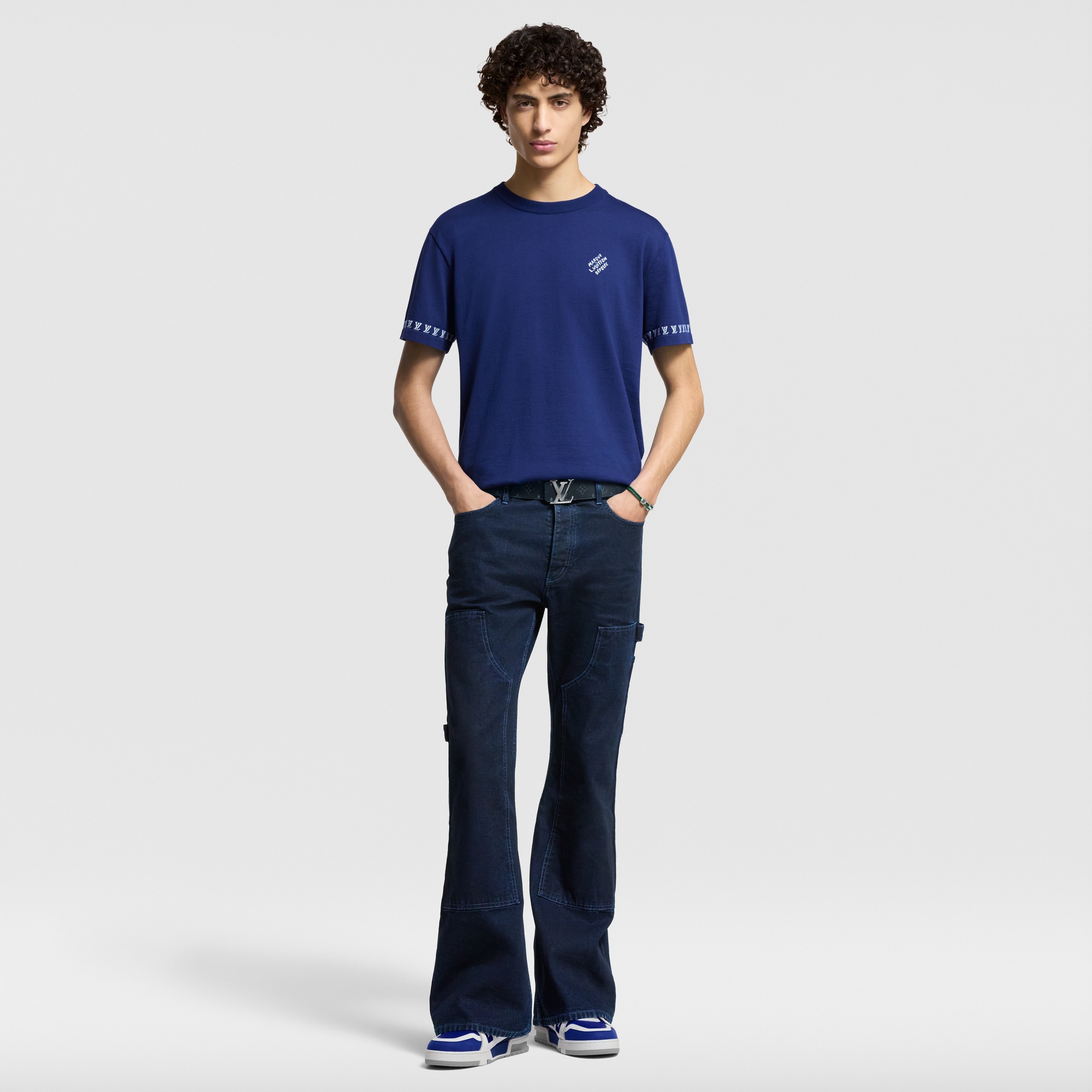 Signature Short-Sleeved Cotton Crewneck  in Men
