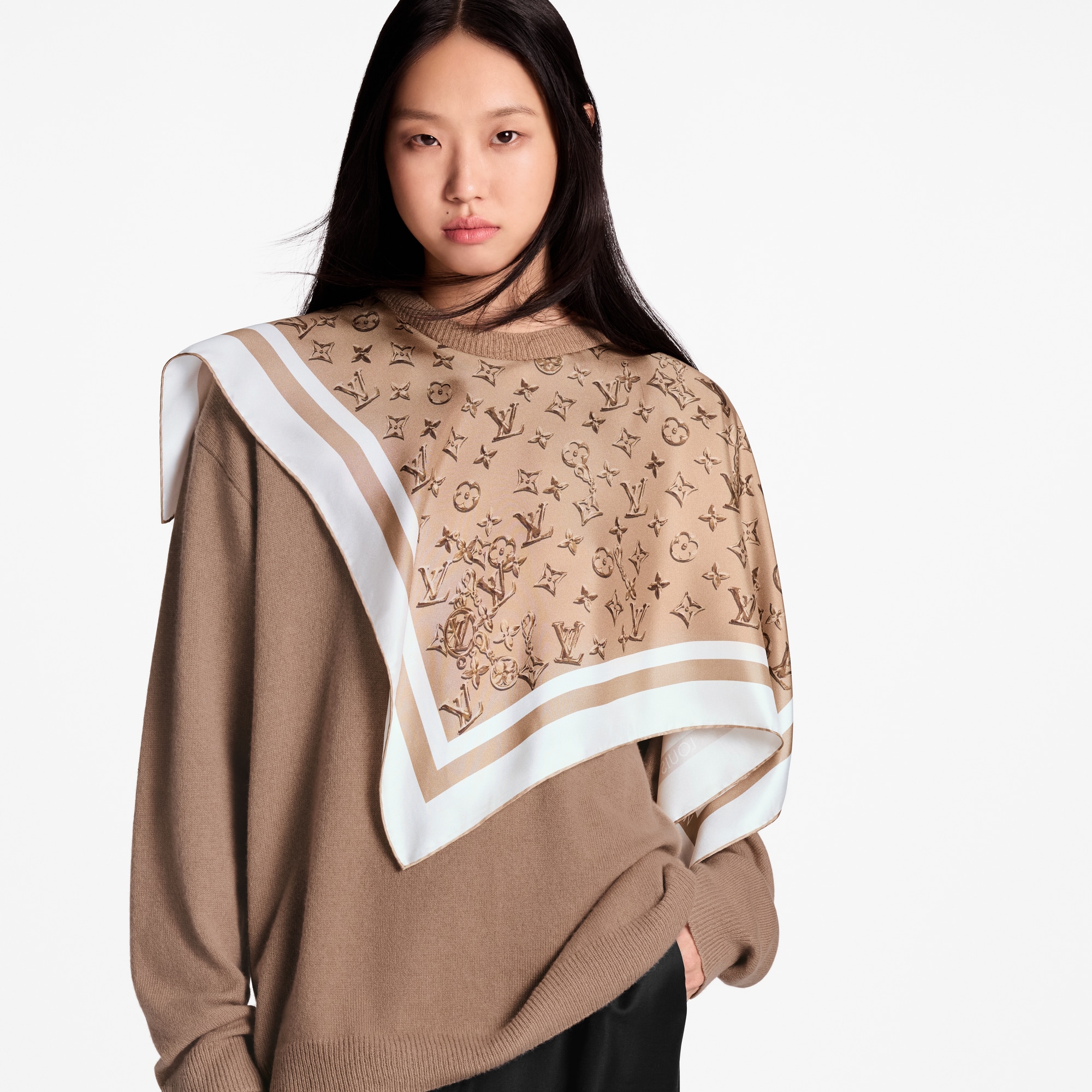 Silk Insert Cashmere Pullover  in Women