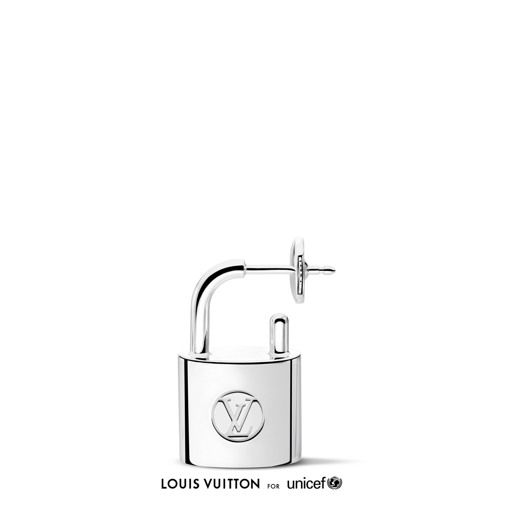 Silver Lockit Earring, Sterling Silver - Per Unit  in Jewellery
