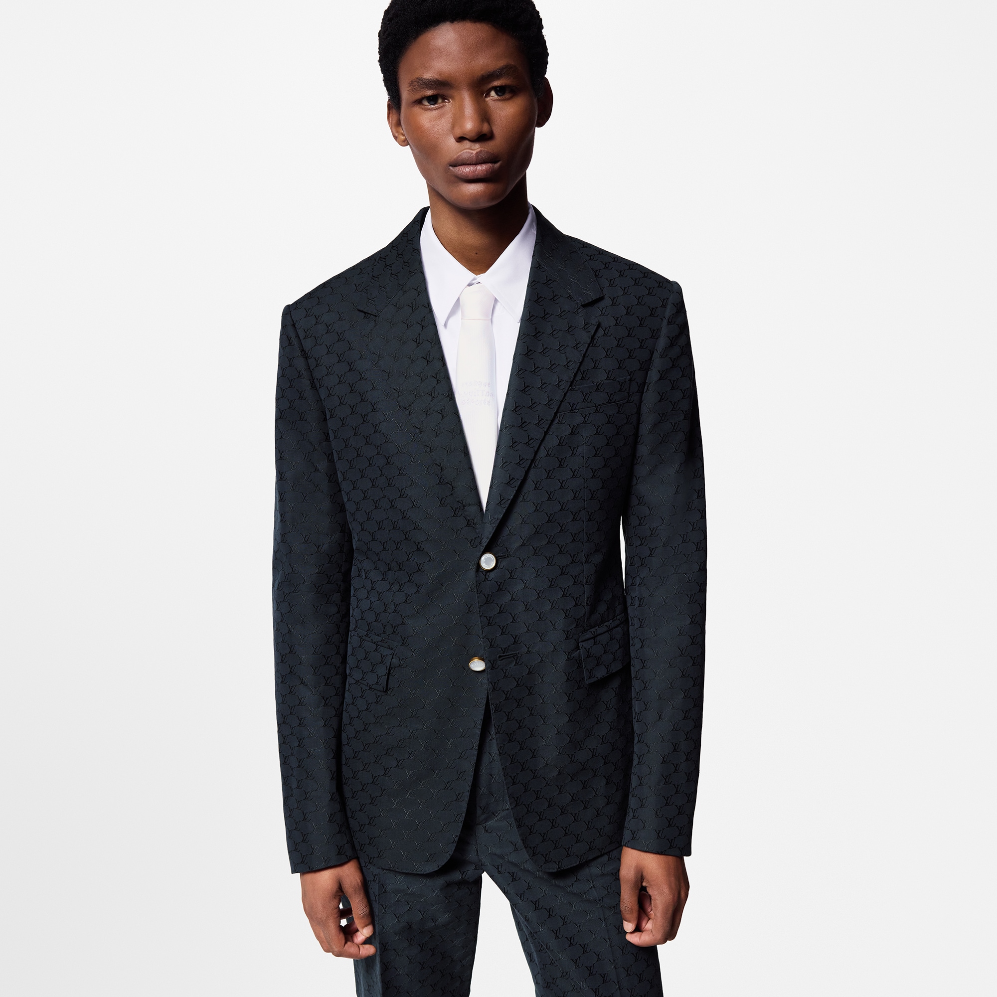 Single-Breasted Silk And Cotton Pont Neuf Jacket  in Men