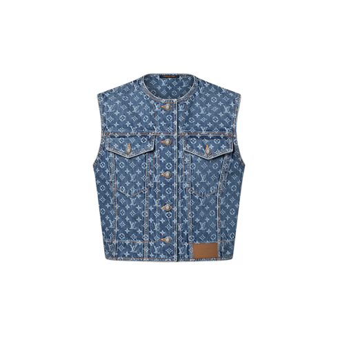 Sleeveless Monogram Denim Jacket in Women's Ready-to-Wear Coats and Jackets collections by Louis Vuitton (Product zoom)