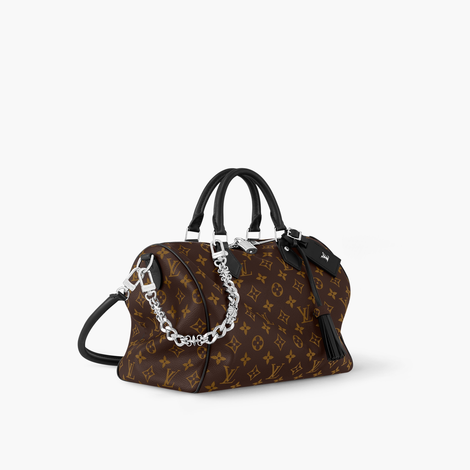 Speedy Soft 30 Dark Monogram Handbags LOUIS VUITTON