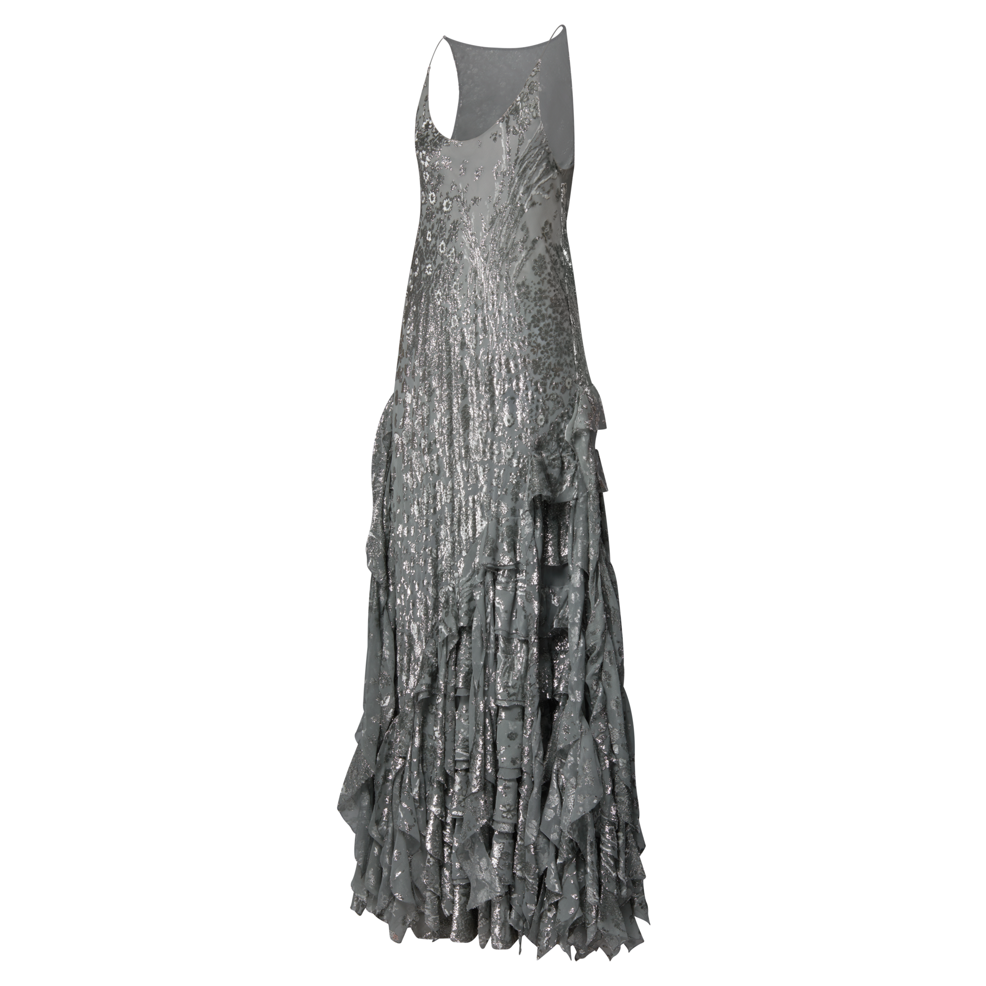 Strappy Maxi Dress W/ Ruffle Hem  in Women