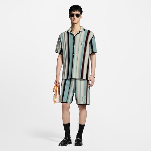 Striped Crochet Shorts in Men's Ready-to-Wear All Ready-to-Wear collections by Louis Vuitton (Product zoom)
