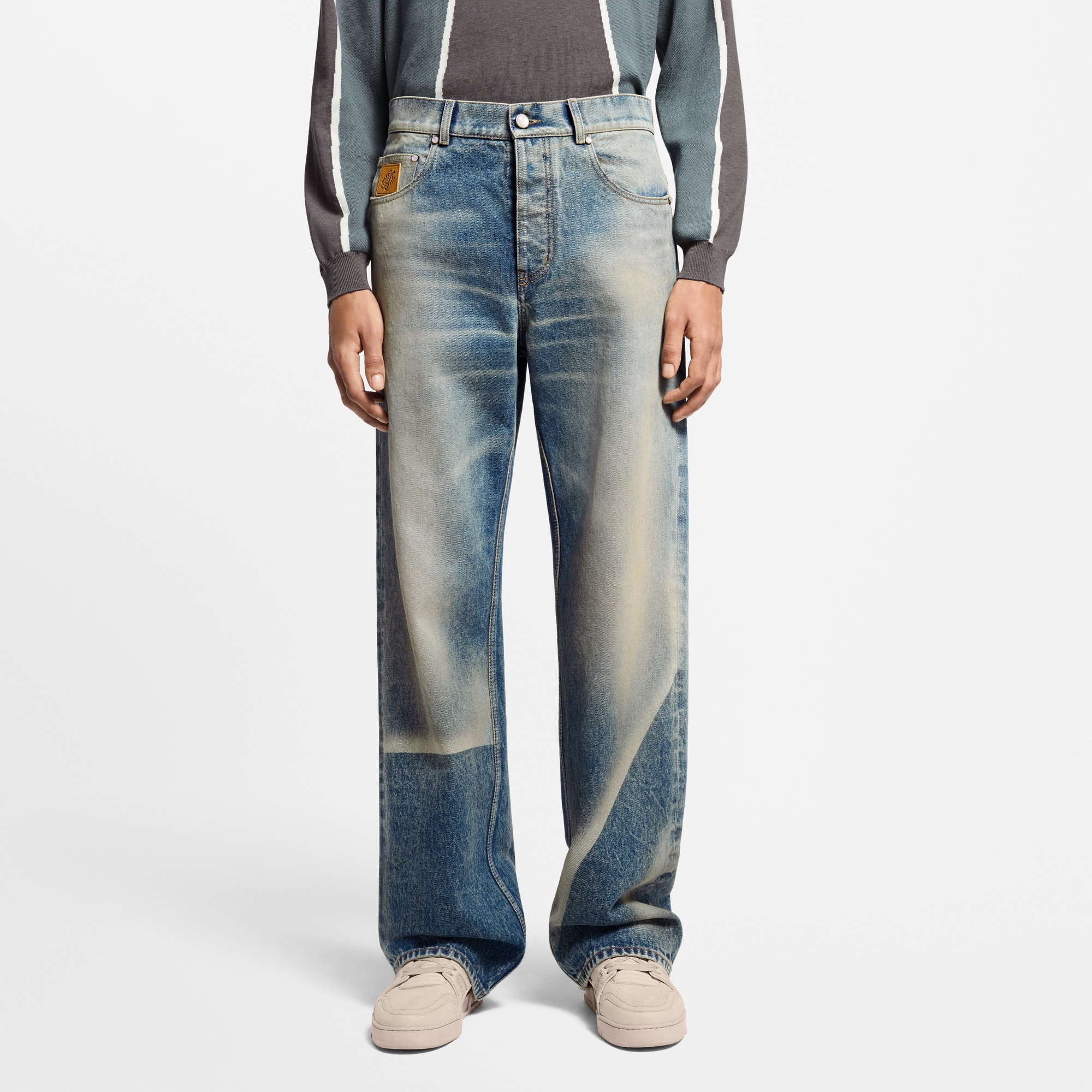  Ready-to-Wear Denim Sunfaded Effect Denim Skate Pants | Louis Vuitton ® (Product zoom)