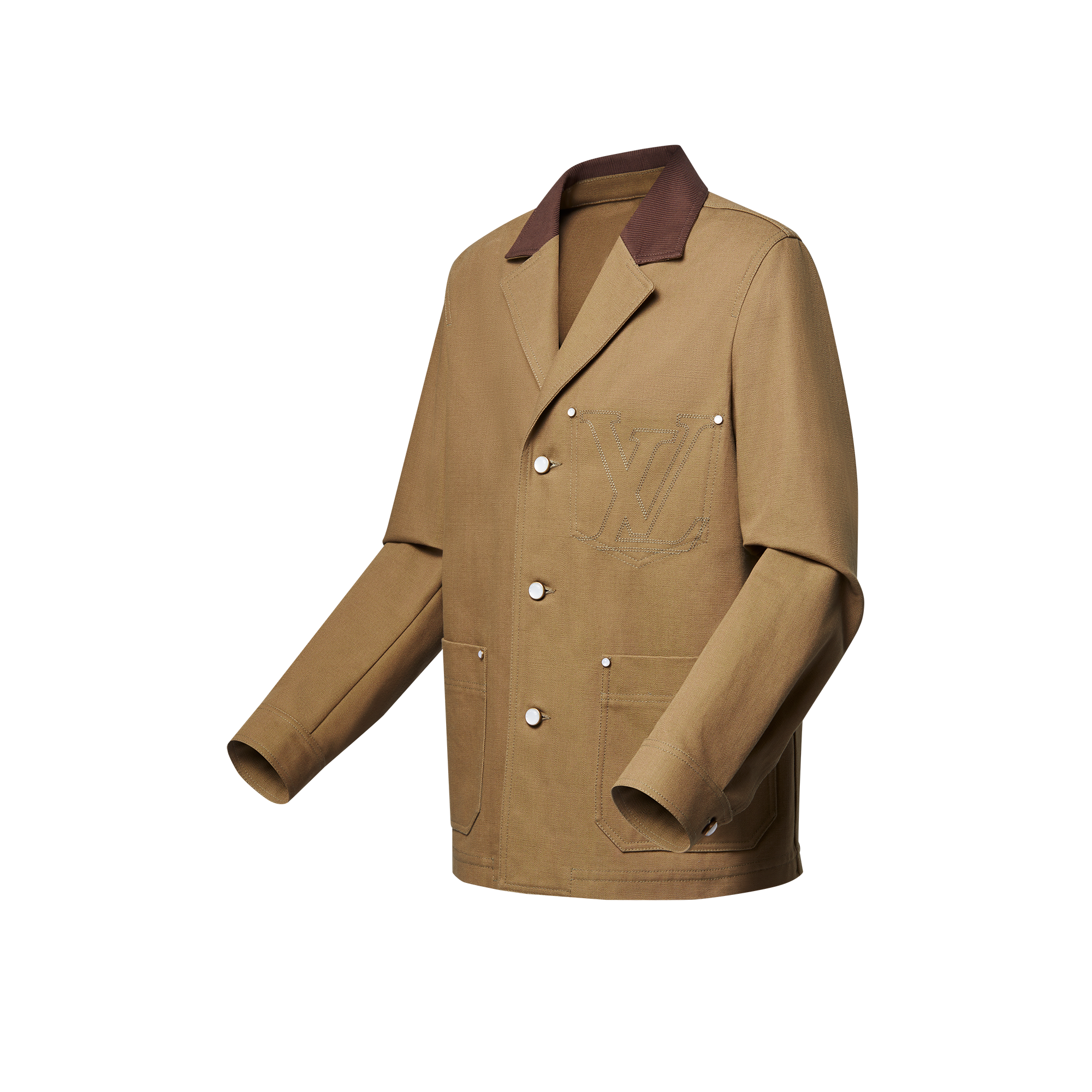 Tailored Workwear Cotton Canvas Jacket  in Men