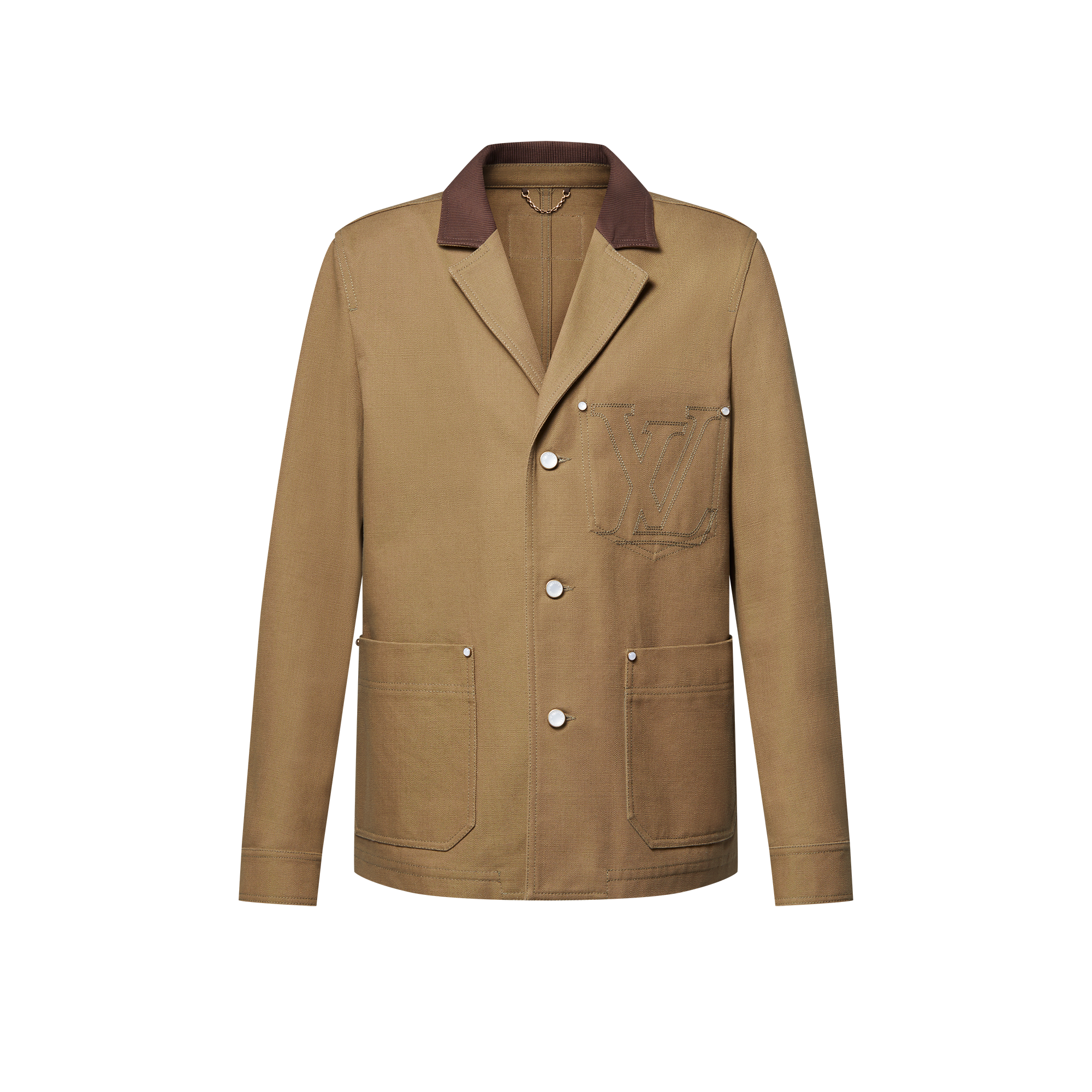 Tailored Workwear Cotton Canvas Jacket  in Men