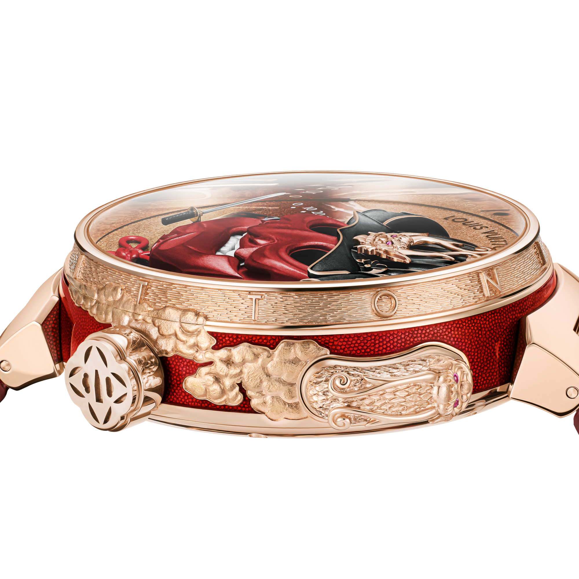 Tambour Bushido Automata, Manual, 46.8 mm, Rose Gold   in Watches