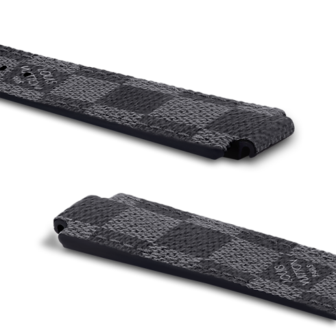 Tambour Damier Graphite Canvas Strap in Watches's Watches Collections Watch Straps collections by Louis Vuitton (Product zoom)