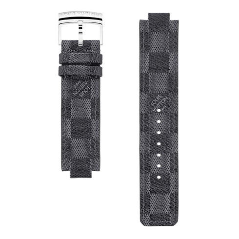Tambour Damier Graphite Canvas Strap in Watches's Watches Collections Watch Straps collections by Louis Vuitton (Product zoom)